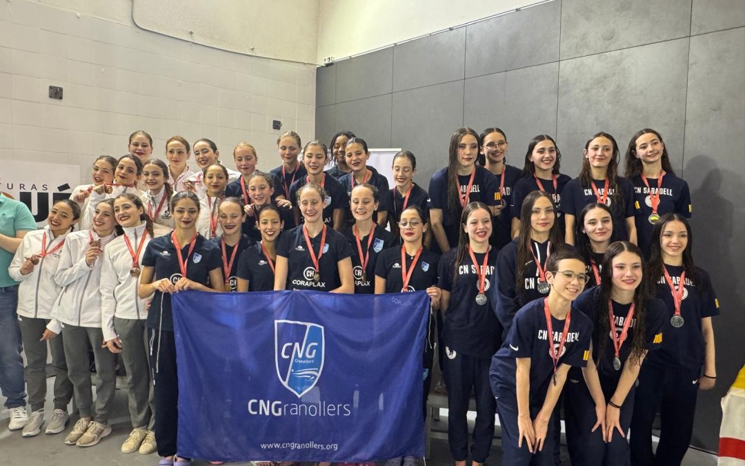 Coraplax CN Granollers i CN Sabadell s’emporten els ors al Campionat de Catalunya de Rutines Combinades i Duets Mixtos Aleví-Infantil